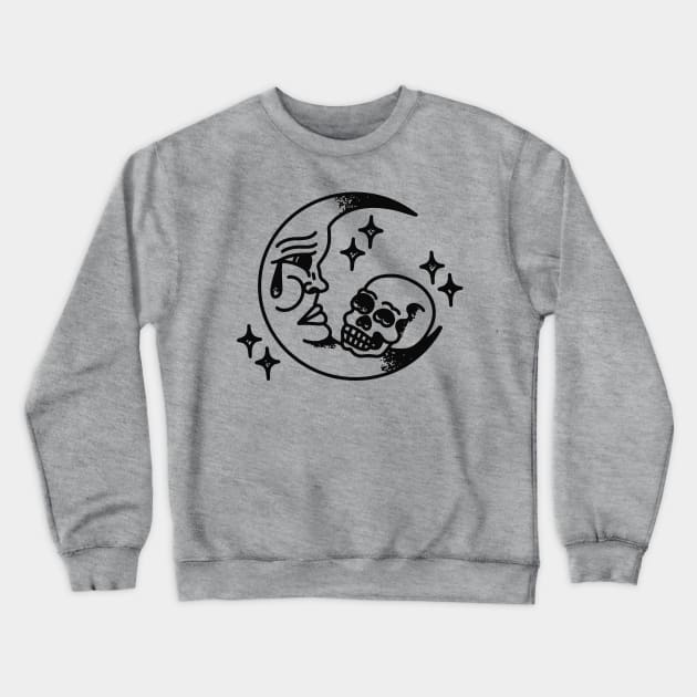 Moon & Skull Crewneck Sweatshirt by Nick Quintero